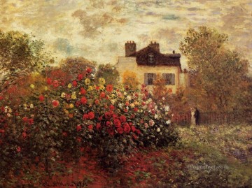 Garden Works - The Garden at Argenteuil aka The Dahlias Claude Monet